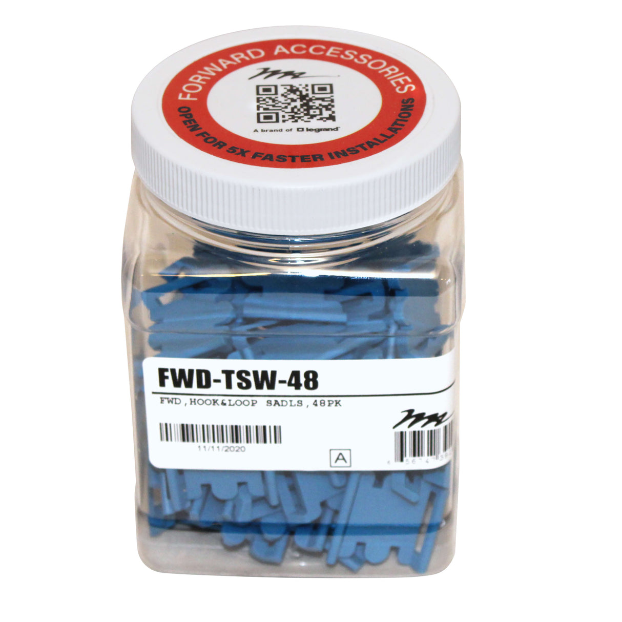 Middle Atlantic FWD-TSW-48 FWD,HOOK&LOOP SADLS,48PK