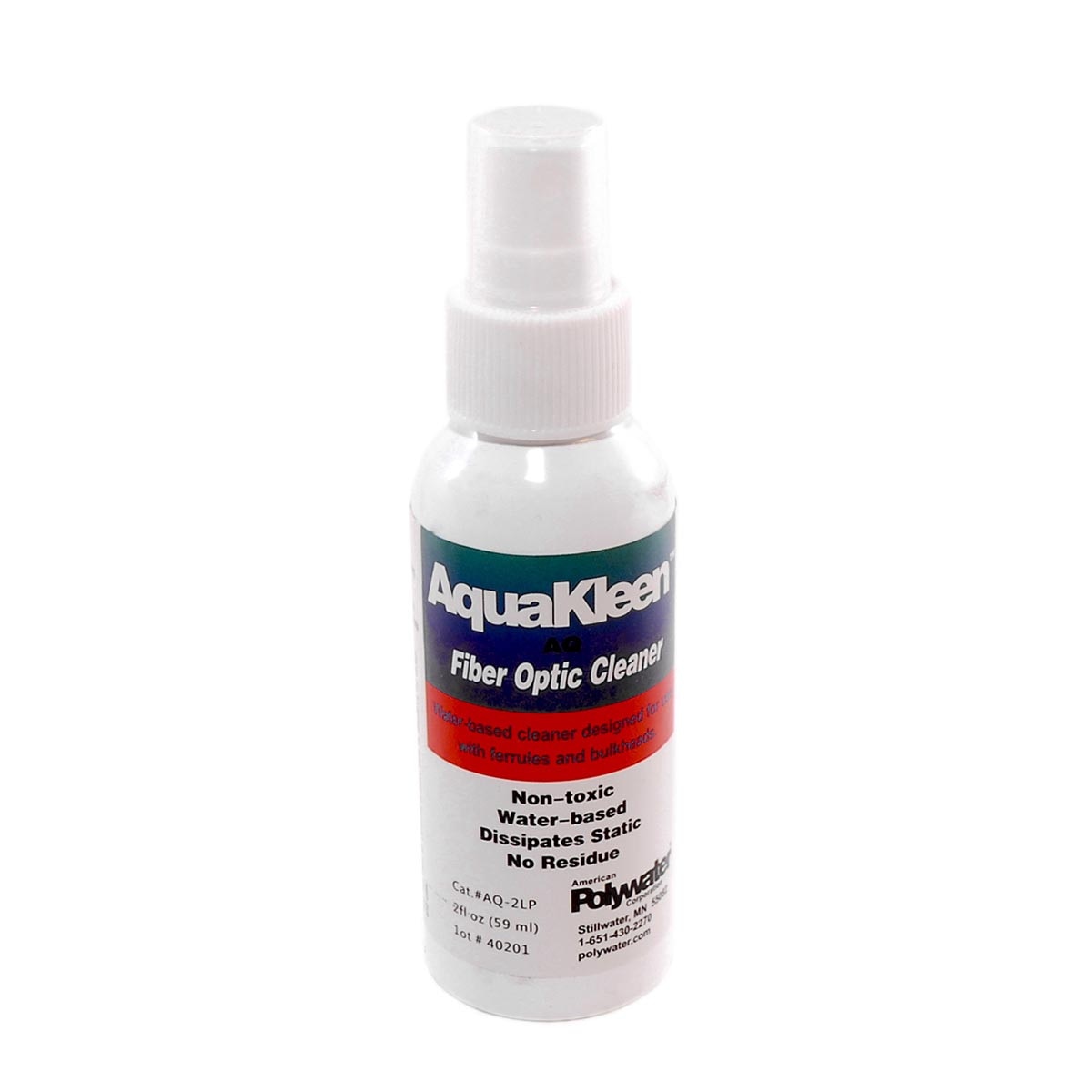 Cleerline SSF-AQUAKLEEN Fiber optic cleaning spray, 2oz Per Each