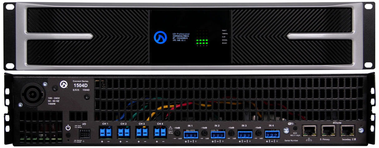 LEA CS1504D-G High Power Smart AMP | 4 Channels | 1500 Watts Per Channel