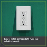 Leviton D215R-1BW Decora Smart Outlet, Tamper-Resistant 15A, Wi-Fi