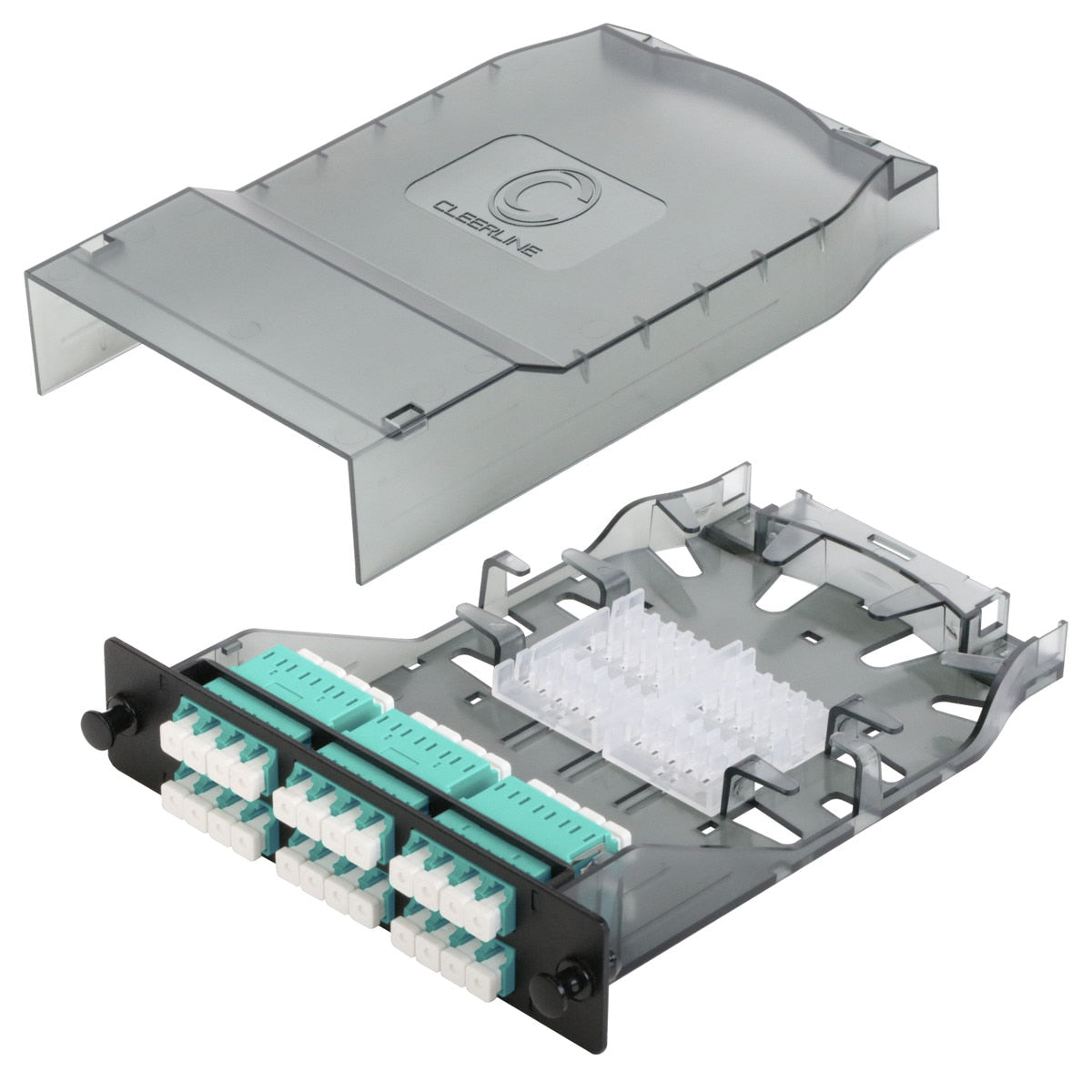 Cleerline CTG-SHDLC24-MM HD Splice Cassette, 24 Fiber, Quad, LC/UPC, 50 µm OM4, 1 m Pigtails *Replaces part number # SHDLC24-MM Per Each