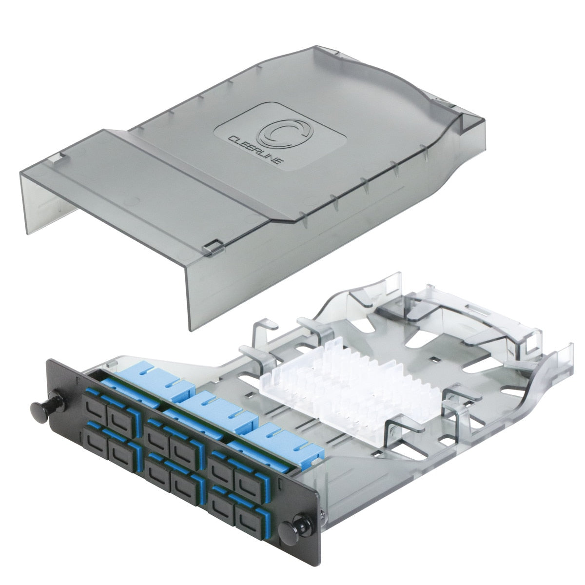 Cleerline CTG-SHDSC12-SMU HD Splice Cassette, 12 Fiber, Duplex, SC/UPC, 9 µm OS2, 1 m Pigtails *Replaces part number # SHDSC12-SM-UPC Per Each