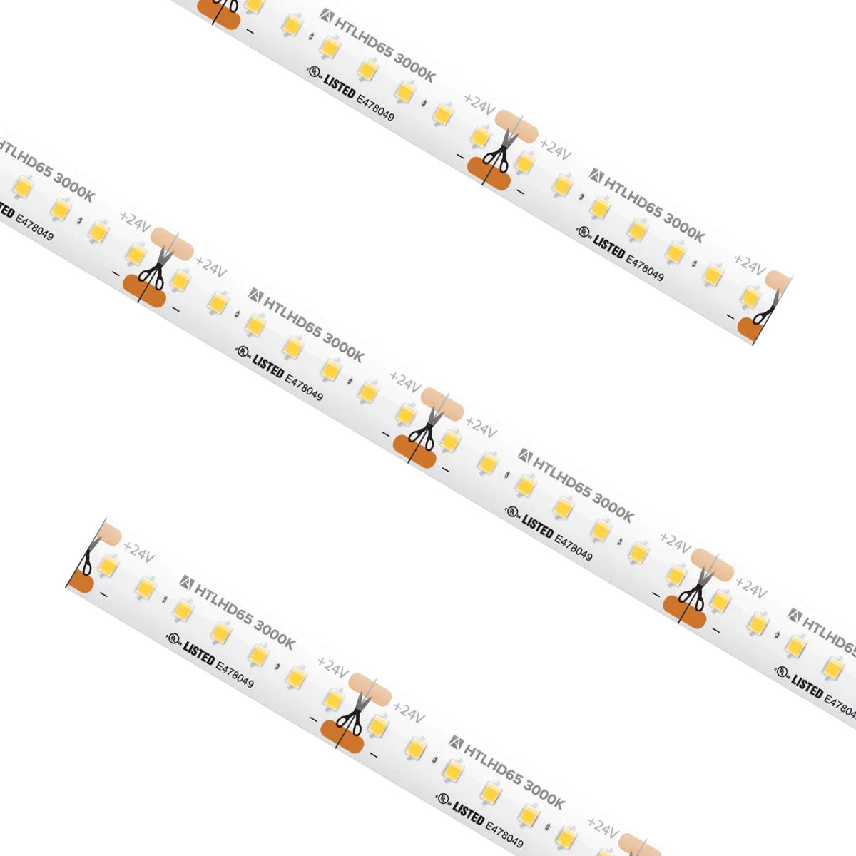 Proluxe PLX-HTLHD65-WW-CC CUSTOM CUT HTLHD TAPE LIGHT, IP65, 1.51" CUT INCREMENT, 3000K, 3.65W/FT