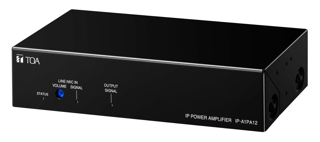 TOA IP-A1PA12 Compact 12 W amplifier which is designed to amplify audio signals received through network