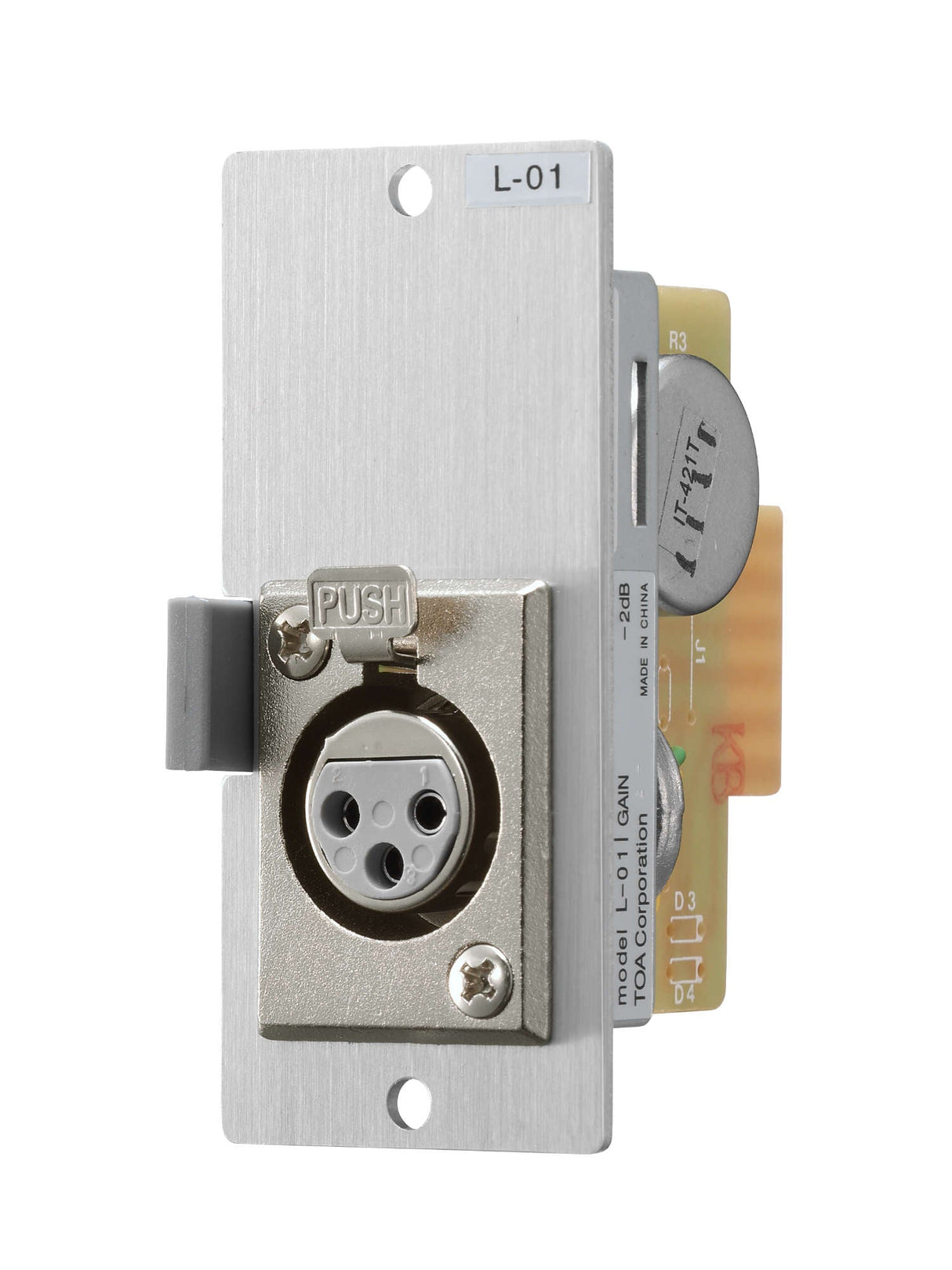 TOA L-01F Line Matching Input Module 600Ω Transformer Balanced Female XLR