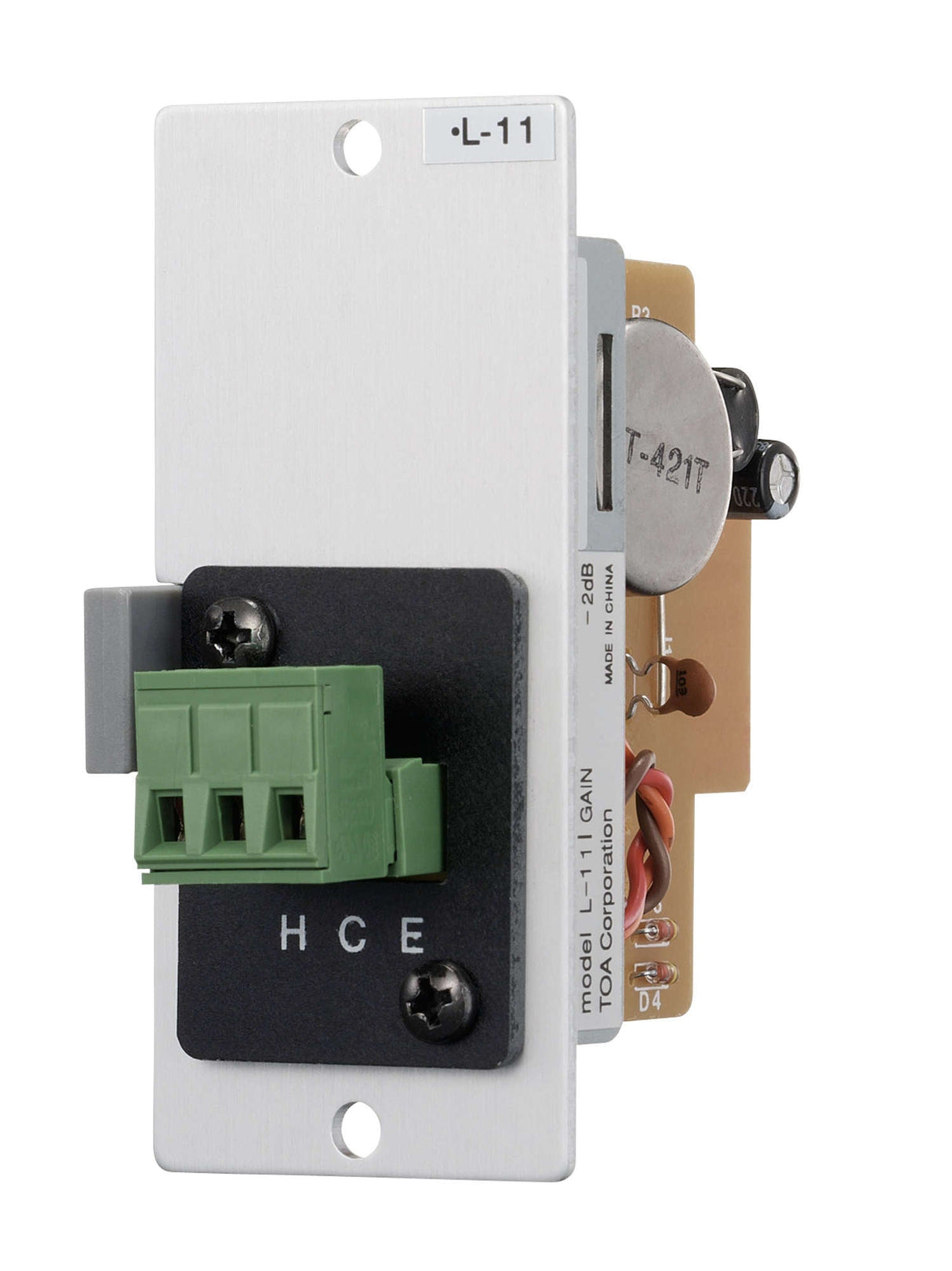 TOA L-11S T Line Matching Input Module 600Ω Transformer Balanced Mute-Receive Removable Terminal Block