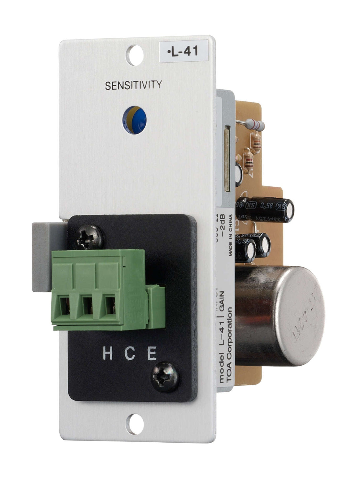 TOA L-41S T Line Matching Input Module 600Ω Transformer Balanced Mute-Send Removable Terminal Block