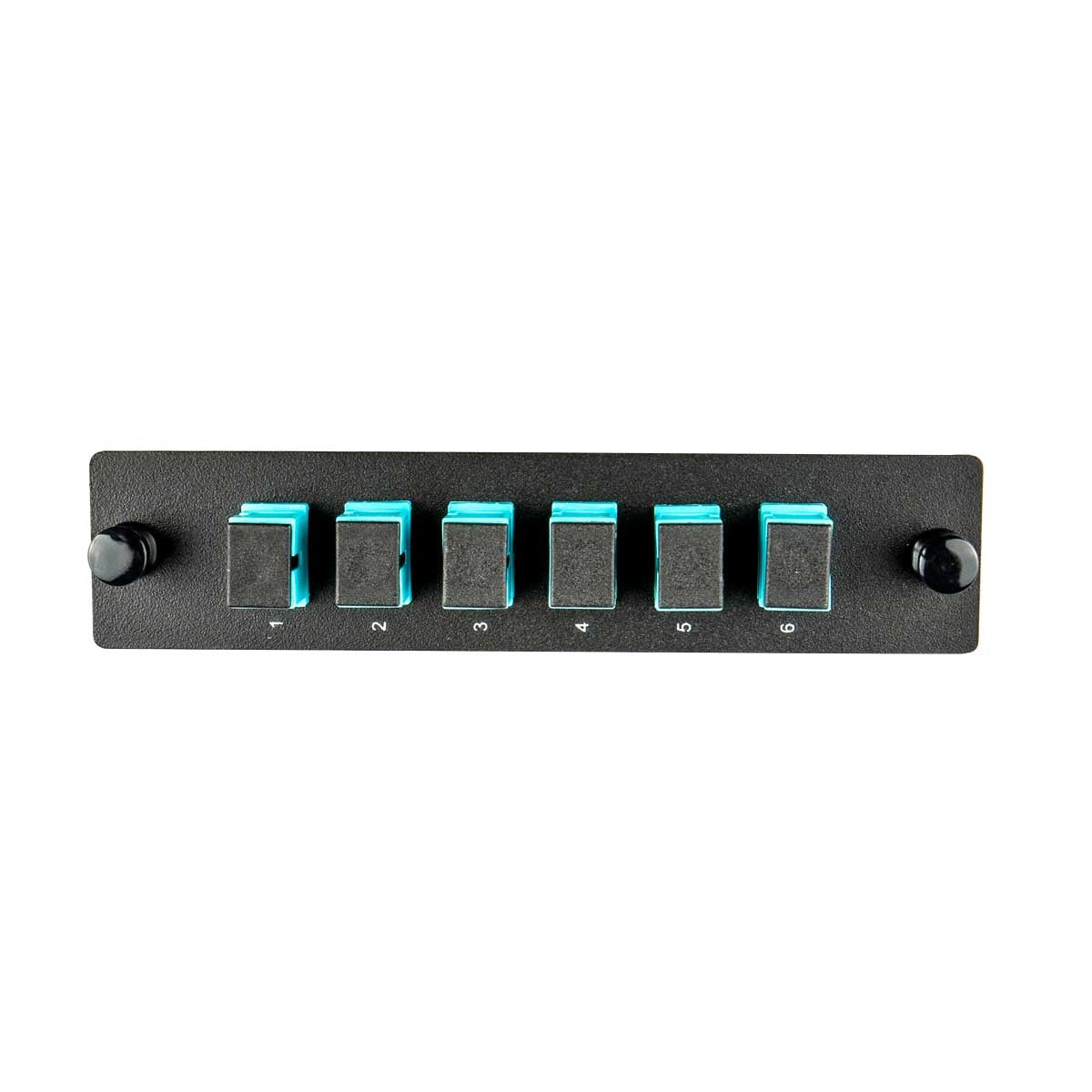 Cleerline SSF-SC06-MM-OM3-4 Adapter Plate, 06 Fiber, Simplex, SC/UPC, 50 µm OM3-4, Aqua Per Each