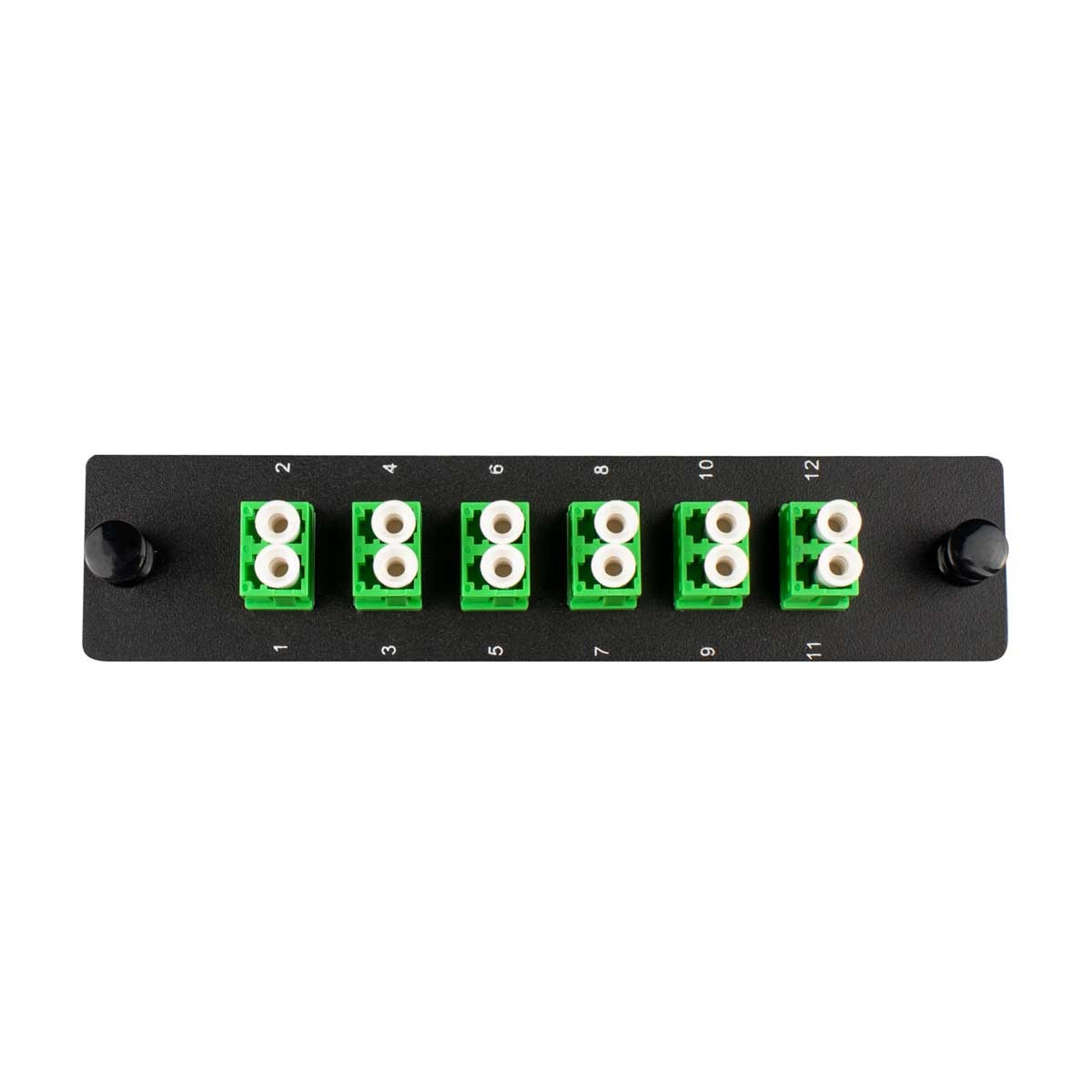 Cleerline SSF-LC12-SM-OS2-APC Adapter Plate, 12 Fiber, Duplex, LC/APC, 9 µm OS2, Green Per Each