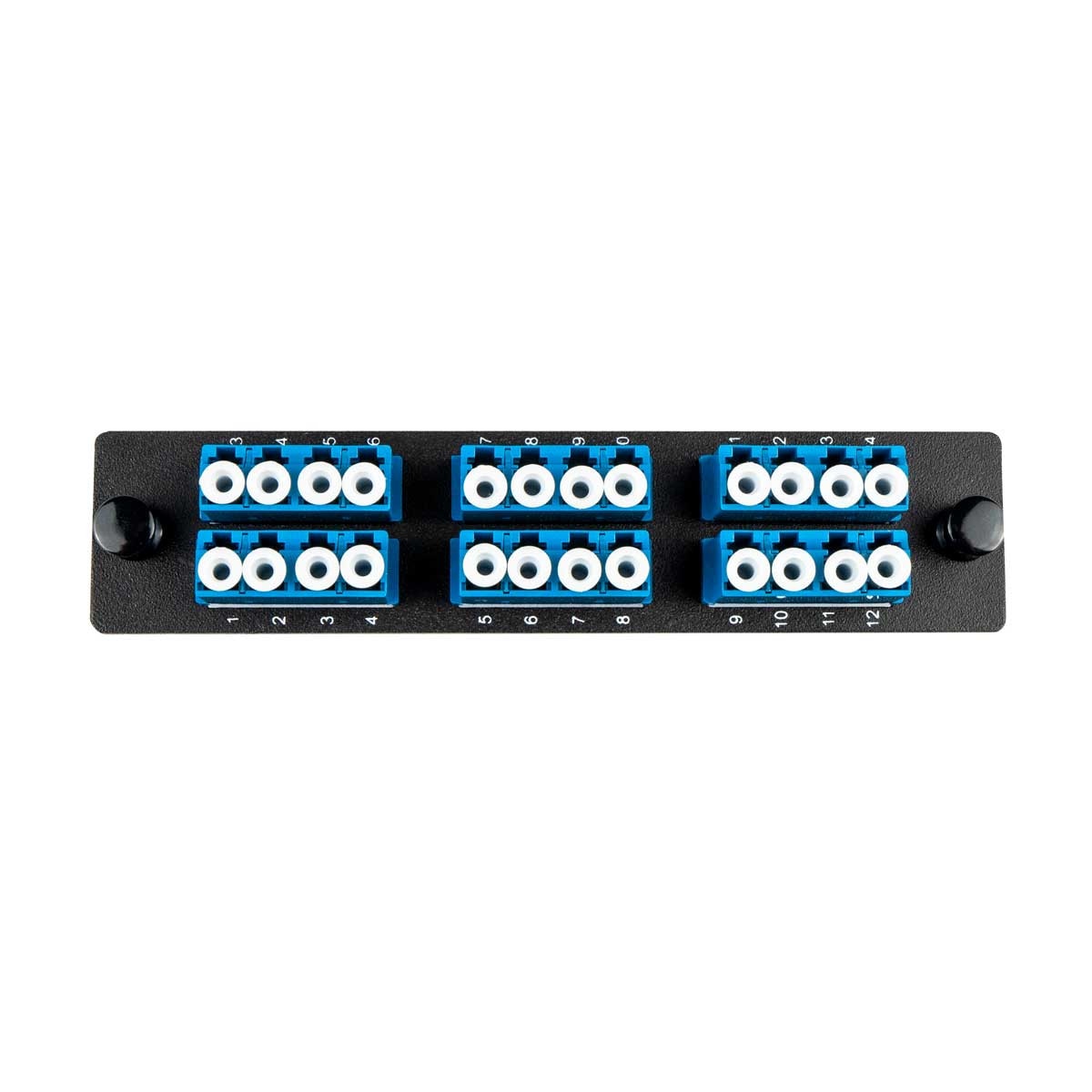Cleerline SSF-LC24-SM-OS2 Adapter Plate, 24 Fiber, Quad, LC/UPC, 9 µm OS2, Blue Per Each
