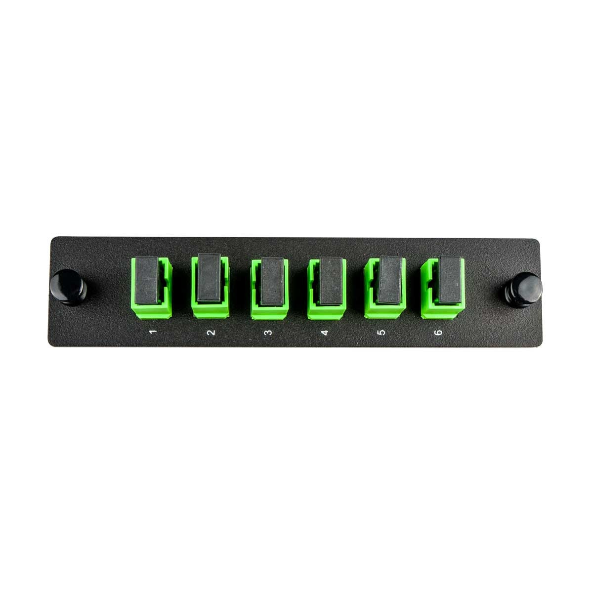 Cleerline SSF-SC06-SM-OS2-APC Adapter Plate, 06 Fiber, Simplex, SC/APC, 9 µm OS2, Green Per Each