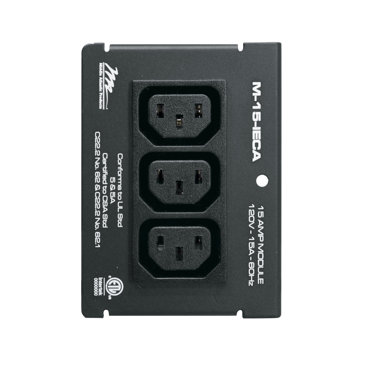 Middle Atlantic M-15-IECA 4"MPR 15A 3-GANG IEC MOD