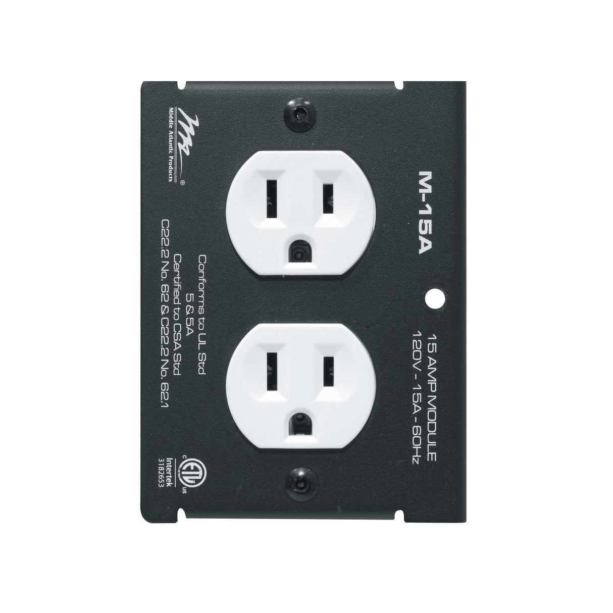 Middle Atlantic M-15A 4"MPR 15A DUPLEX MODULE