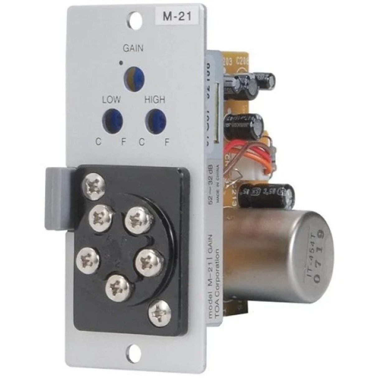 TOA M-21S Microphone Input Module Balanced 600Ω Lo/Hi-Cut Filters Remote Vol