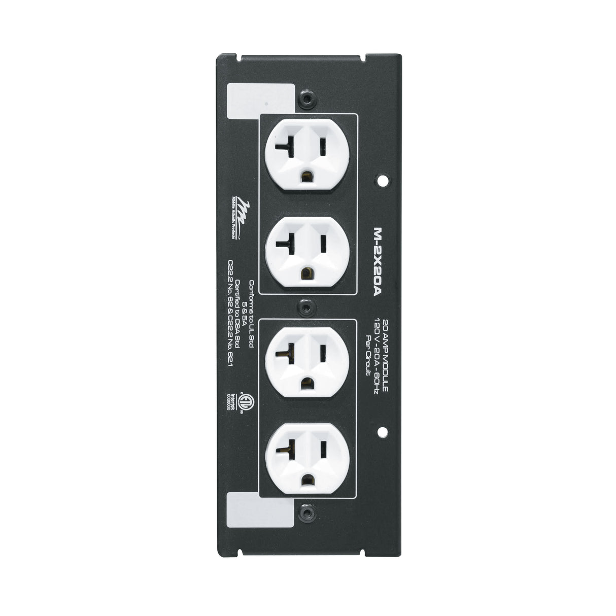 Middle Atlantic M-2X20A 8"MPR 20A DBL DUPLEX MOD