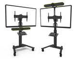 Kanto MPC77 Rolling TV Stand with Keyboard Tray for 37" - 77" TVs - Compatible with Logitech® Tap and Rally Bar Conferencing Device