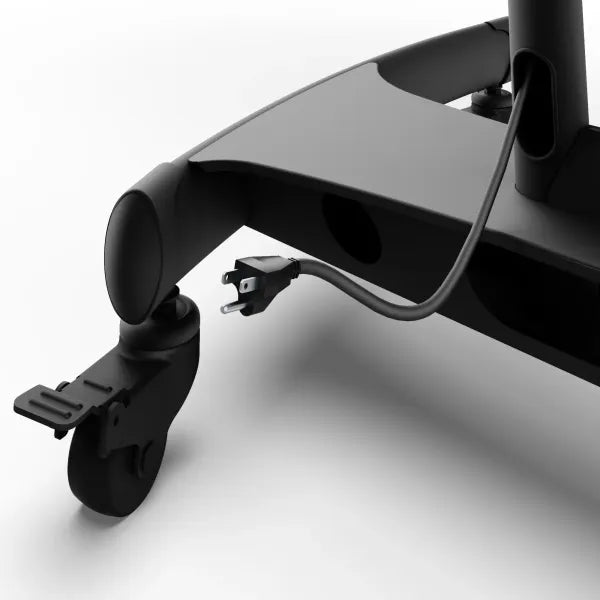 Kanto MTM65PL Height Adjustable Mobile TV Cart with Adjustable Shelf for 37" - 65" TVs, Black