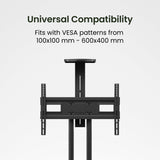 Kanto MTM70PL Height Adjustable Rolling TV Stand for 40" - 70" TVs and Interactive Displays