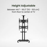 Kanto MTM70PL Height Adjustable Rolling TV Stand for 40" - 70" TVs and Interactive Displays
