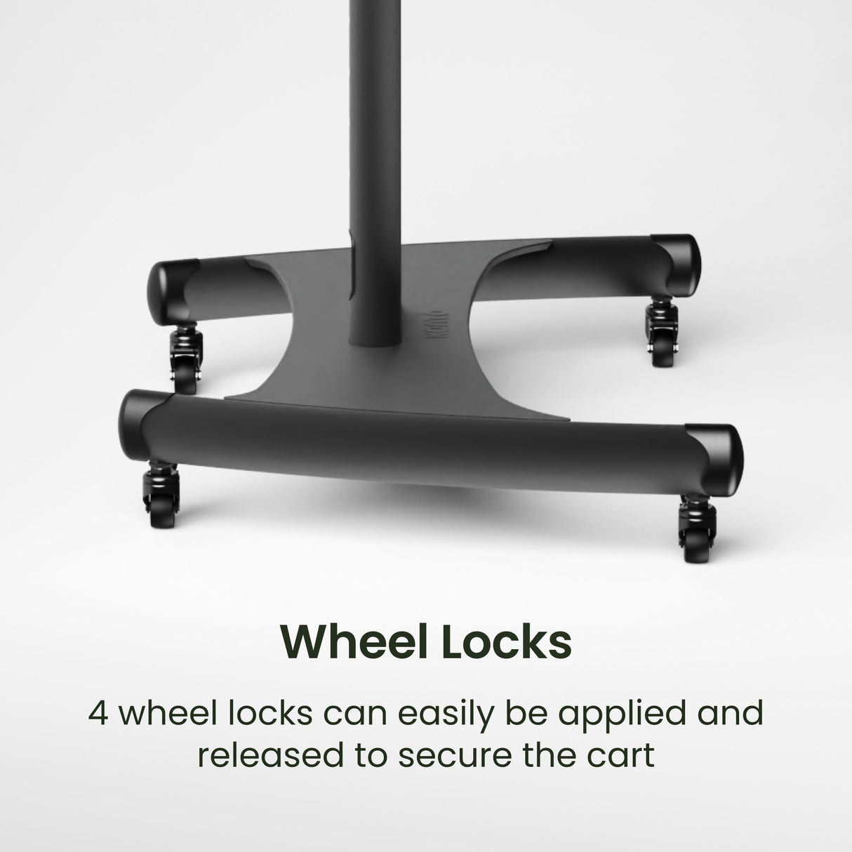 Kanto MTM70PL Height Adjustable Rolling TV Stand for 40" - 70" TVs and Interactive Displays