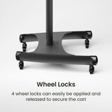 Kanto MTM70PL Height Adjustable Rolling TV Stand for 40" - 70" TVs and Interactive Displays