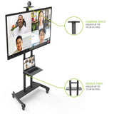 Kanto MTM86PL Height Adjustable Rolling TV Stand for 55" - 86" TVs and Interactive Displays