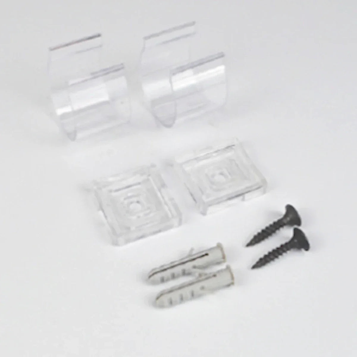 Proluxe PLX-NFPRO360-CLIPSB SO: 4PAIR OF FULLY-COVERED CLIPS + 4 PCS SCREW + 4PCS RUBBER PLUG FOR NFPRO 360 SILICONE NEONFLEX