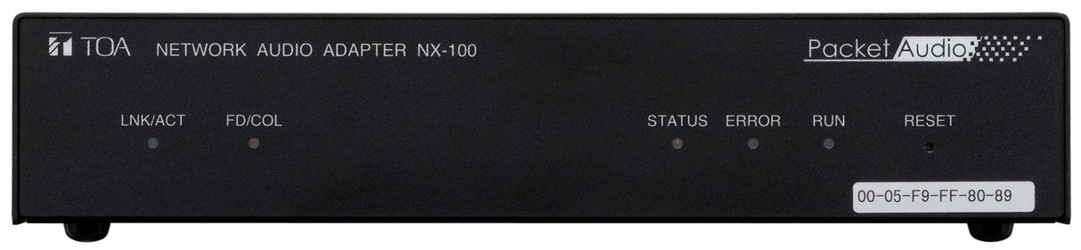 TOA NX-100PS Network Audio Adapter Mic/Line In Line Out 8 Control In/Out RS-232 Transport Ethernet Port