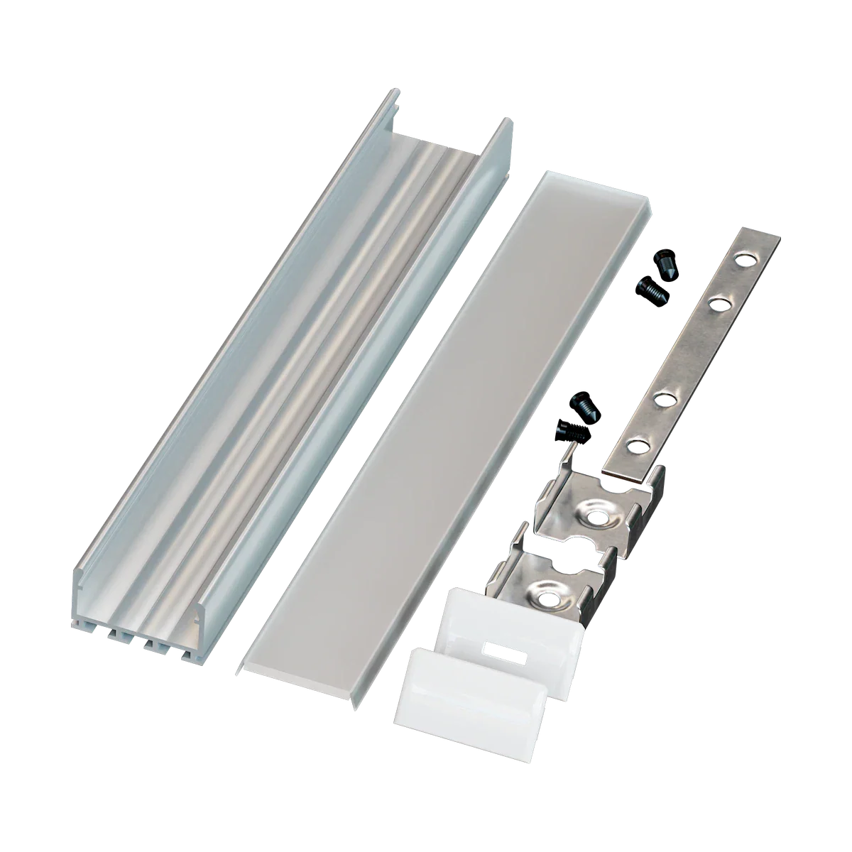 Proluxe PLX-EXTGTX-2M-BNDL1 GTX BUNDLE OF (1) WILL INCLUDE: 78.74" (2M) ALUM,.COVER,.FEED, END, CLIP, 180 SPLICING STRIP,PRE-DRILLED WITH COUNTERSUNK HOLES,,HIGHER GRADE LENS WITH UV INHIBITOR