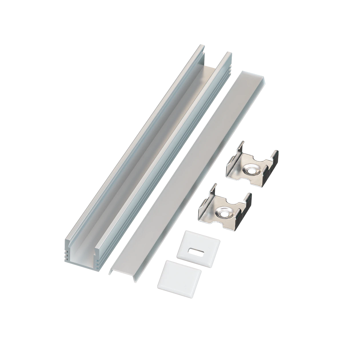 Proluxe PLX-EXTUNV-2M-BNDL1 UNIVERSAL BUNDLE OF (1) WILL INCLUDE: 78.74" (2M) ALUM,.COVER,.FEED, END, CLIP, PRE-DRILLED WITH COUNTERSUNK HOLES,HIGHER GRADE LENS WITH UV INHIBITOR