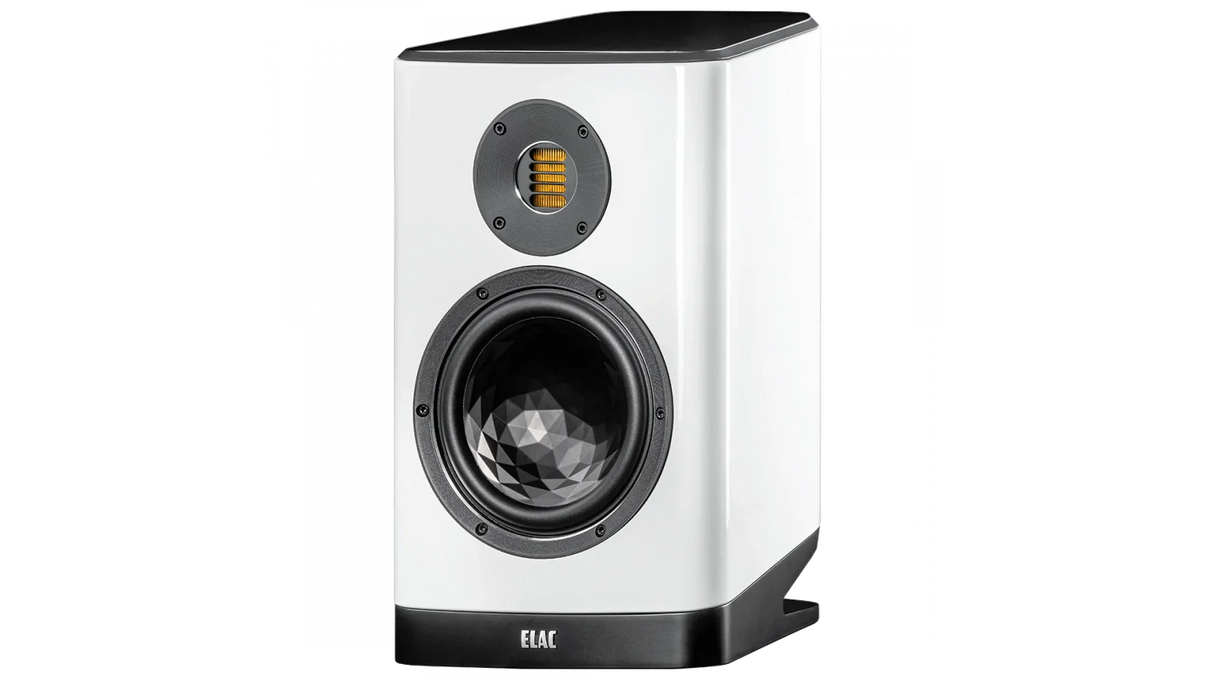 Elac Vela 7" 2-Way Bookshelf Speakers with JET 6 Tweeter - Gloss White, Pair