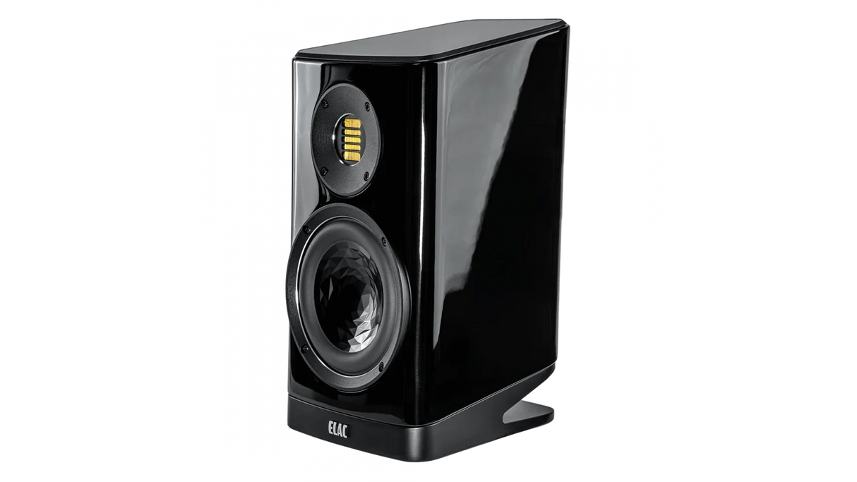 Elac Vela 6" 2-Way Bookshelf Speakers with JET 6 Tweeter - Gloss Black, Pair