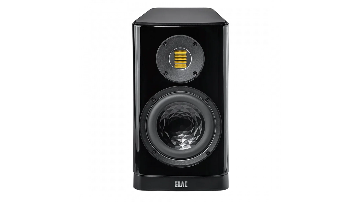 Elac Vela 6" 2-Way Bookshelf Speakers with JET 6 Tweeter - Gloss Black, Pair