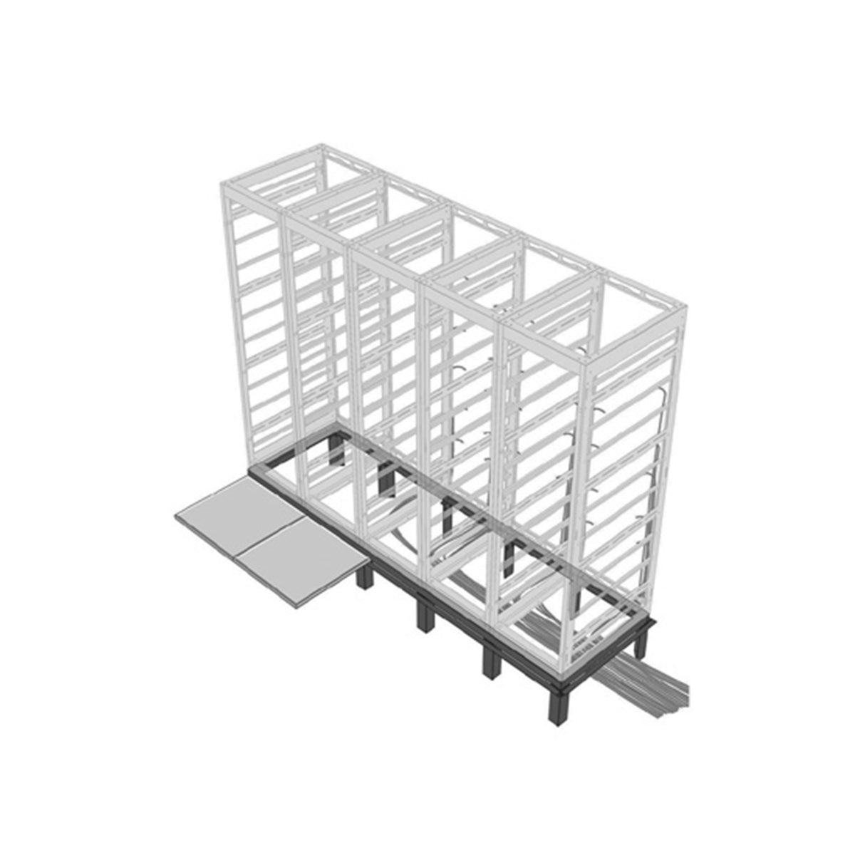 Middle Atlantic RIB-2-WMRK-36 2BAY RISER BASE,36DP WMRK
