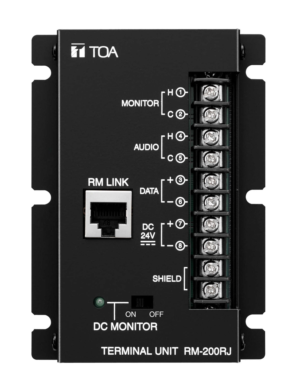 TOA RM-200RJ RJ45 connector into a screw terminal block for VX-3000 series