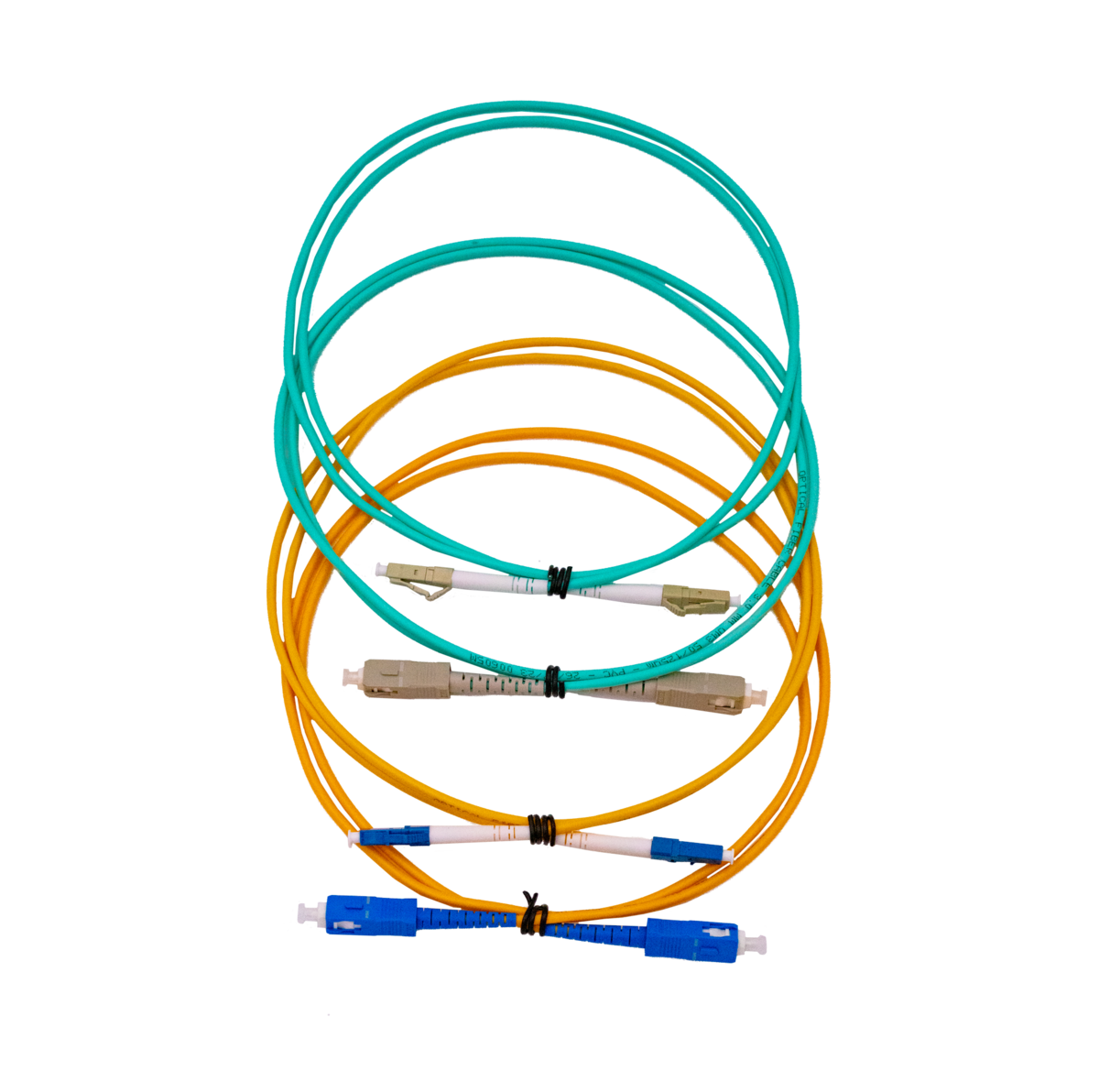 Cleerline REFCBL-TKITE100 1ea Simplex LCLC, and SCSC Multimode and 1ea LCLC, and SCSC Single-mode 1m reference cables. Per Each