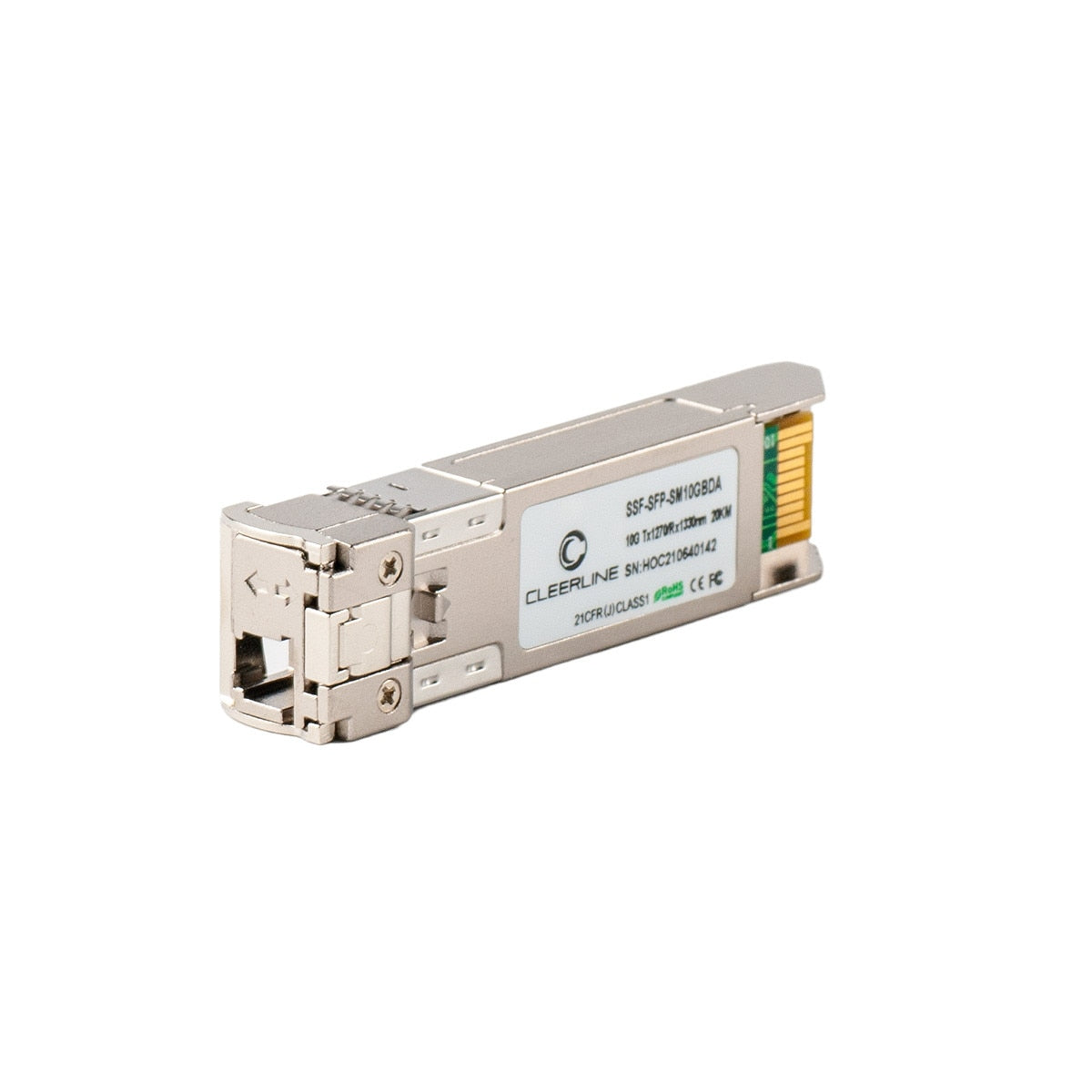 Cleerline SSF-SFP-SM10GBDA 10G SFP+ transceiver SM BiDi T:1270/R:1330nm, 20Km max reach Per Each