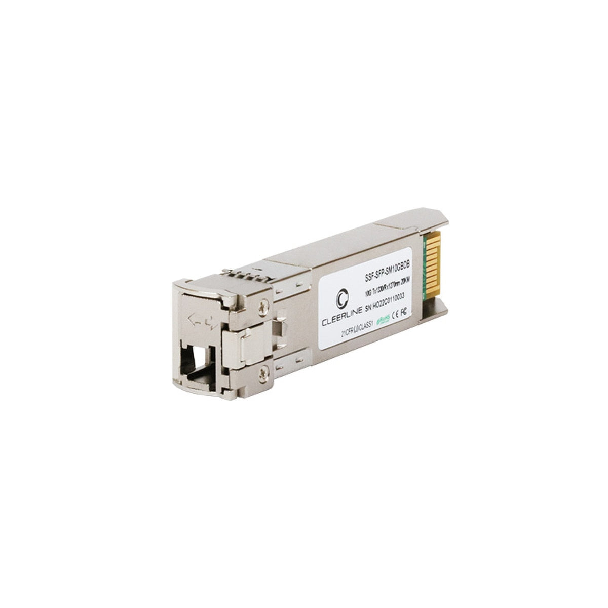 Cleerline SSF-SFP-SM10GBDB 10G SFP+ transceiver SM BiDi T:1330/R:1270nm, 20Km max reach Per Each