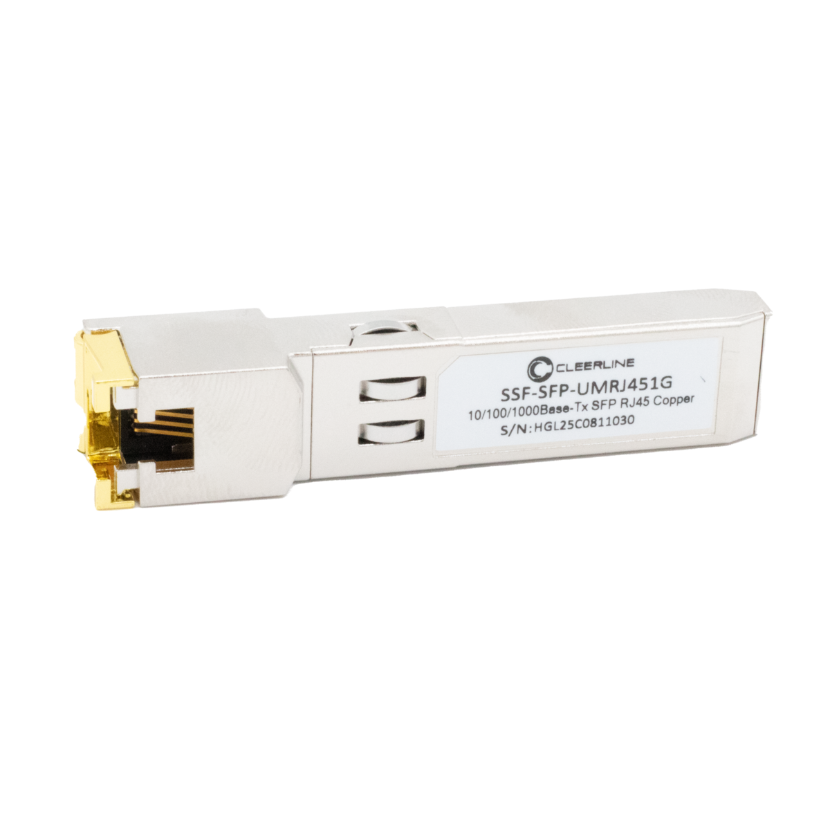 Cleerline SSF-SFP-UMRJ451G 1.25G SFP Copper transceiver RJ45 1000Base-T, 100m max reach, w/SGMII Per Each