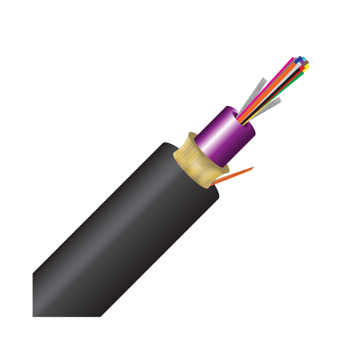 Cleerline 12DJMD50125OM4R 12 Strand SSF™ Double Jacket Micro-Distribution LT, Riser I/O, 50/125, OM4 Per 1000ft Spool