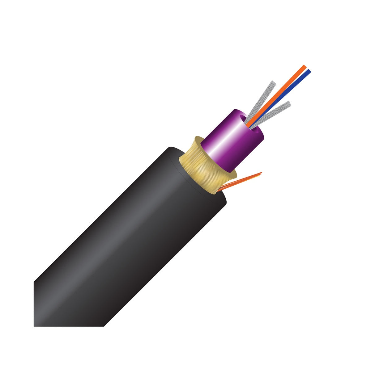 Cleerline 2DJMD50125OM4R 2 Strand SSF™ Double Jacket Micro-Distribution LT, Riser I/O, 50/125, OM4 Per 1000ft Spool