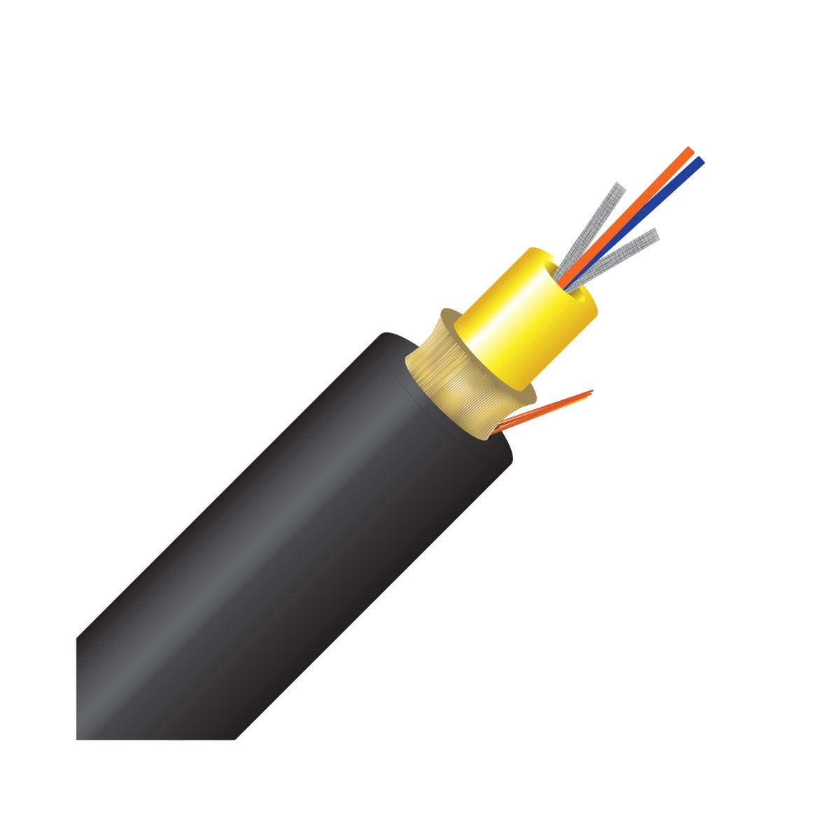 Cleerline 2DJMD9125OS2R 2 Strand SSF™ Double Jacket Micro-Distribution LT, Riser I/O, 9/125, G657 A2/B2 OS2 Per 1000ft Spool