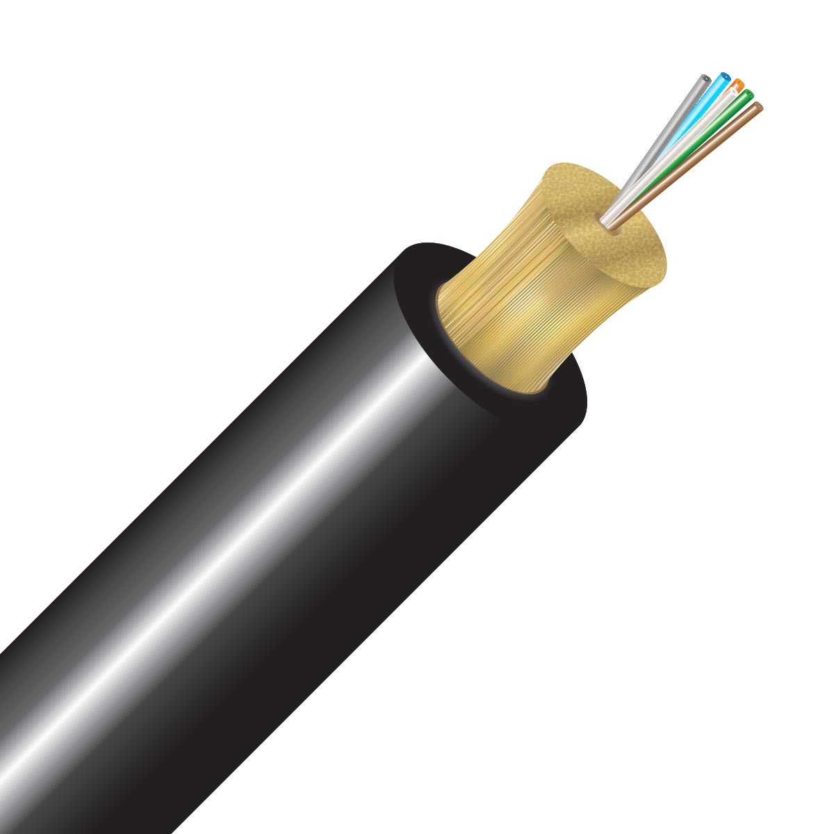 Cleerline 6D50125MOM3P-BK-B 6 Strand SSF™ Micro-Distribution LT, Black, Plenum I/O, 50/125, OM3 Per FT