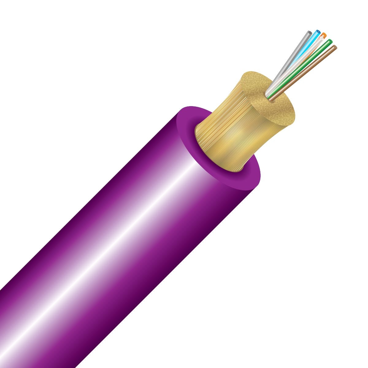 Cleerline 6D50125MOM4P-B 6 Strand SSF™ Micro-Distribution LT, Plenum I/O, 50/125, OM4 Per FT