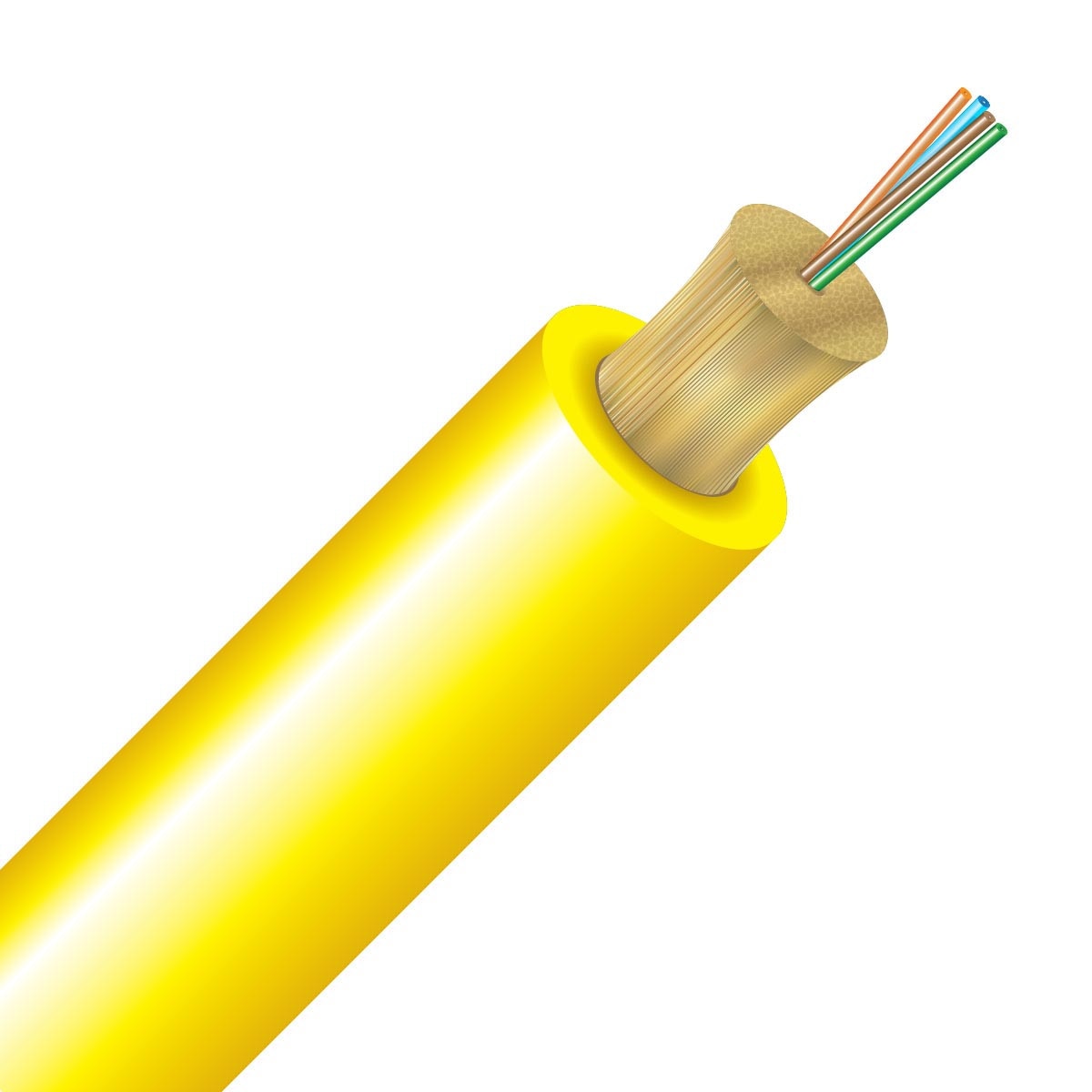 Cleerline 4D9125SMOS2L-B 4 Strand SSF™ Micro-Distribution LT, LSZH-CPR B2ca I/O, 9/125 G657 A2/B2 OS2 Per FT
