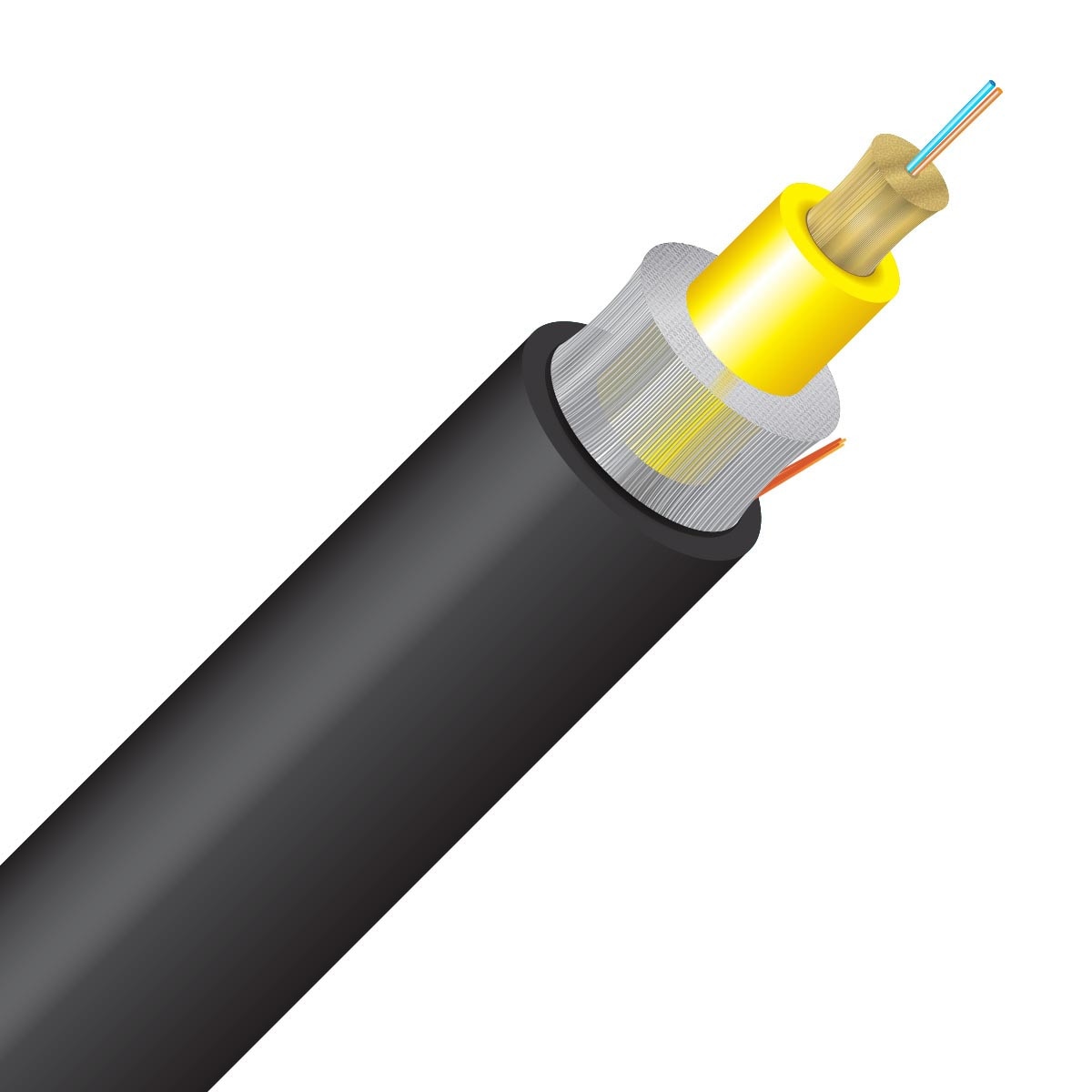 Cleerline 2RMD9125OS2R-B 2 Strand SSF™ Rugged Micro-Distribution LT, Riser I/O, 9/125, G657 A2/B2 OS2 Per FT