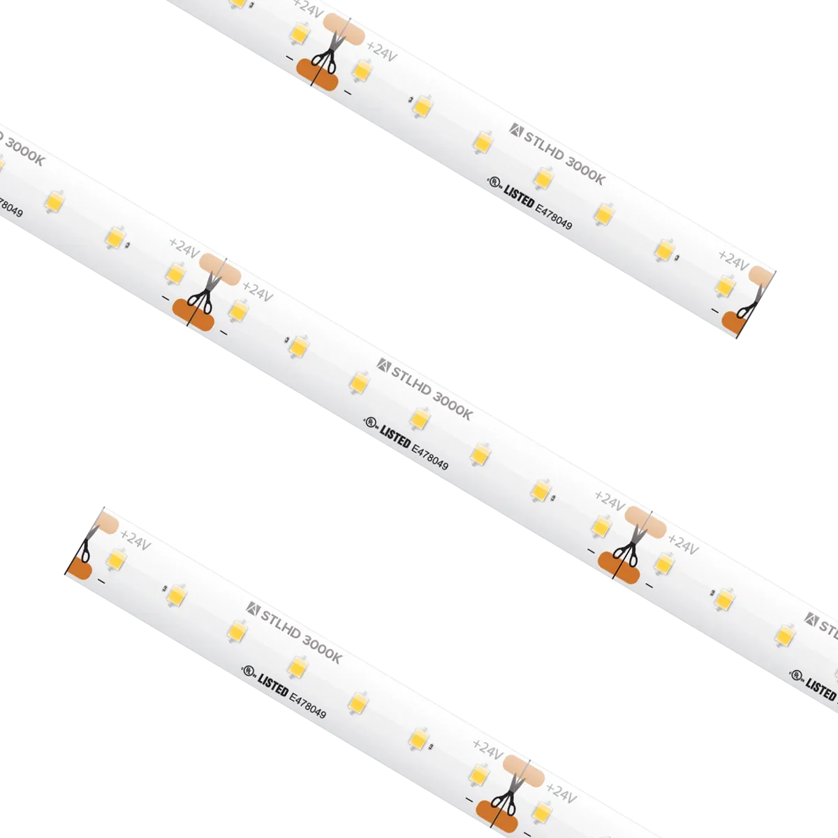 Proluxe PLX-STLHD54-30K-24V-16 STL HD GRD TRULUX, 24V, 3000K, 16.4FT RL W/3 TL-CNKTS: Y0409676/TL-2PWR-HD 10MM 2PIN CONNECTOR W/6' CABLE, 2.19W/FT.IP54, 94+CRI, 2.46" CUT, 16.4' MAX