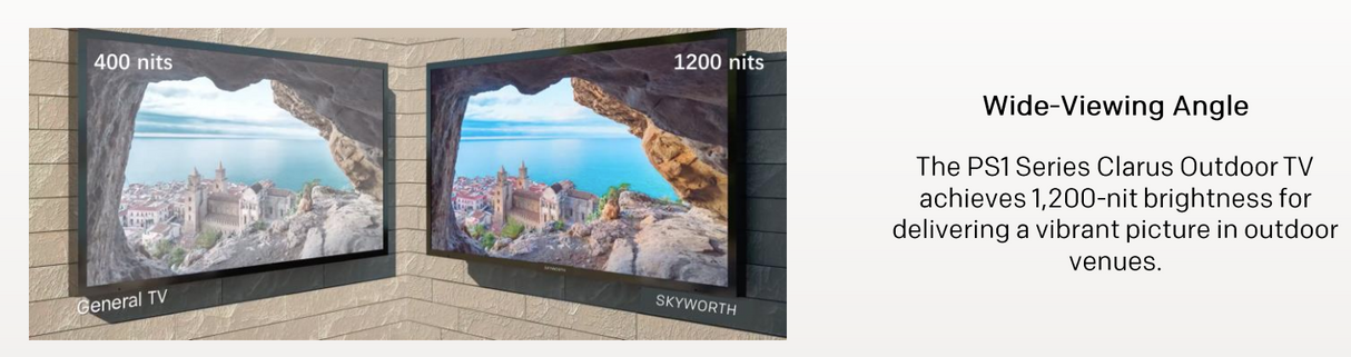 Skyworth Clarus Outdoor™ PS1 Series 4K UHD Partial Sun Google TV