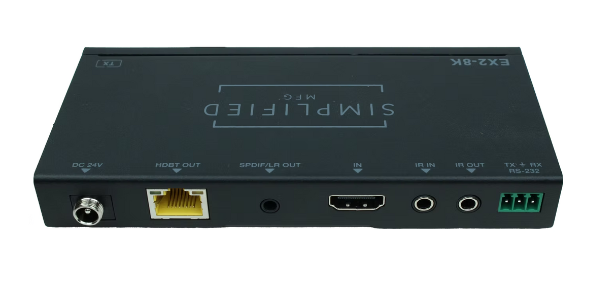 Simplified EX2-8K 4K HDMI 2.1 (40Gbps) Long distance Category Cable HDMI Extender Kit