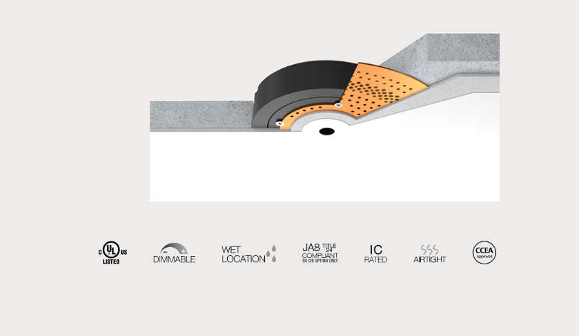 CSL Whisper Standard LED Downlight with Remote, Standard Driver and 1 Whisper Standard